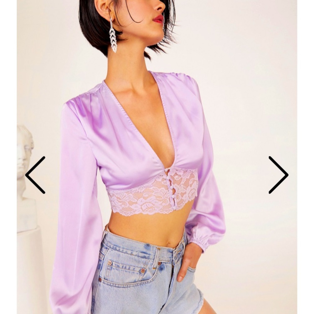Nasty Gal x Emily Ratajkowski Collab Purple Top